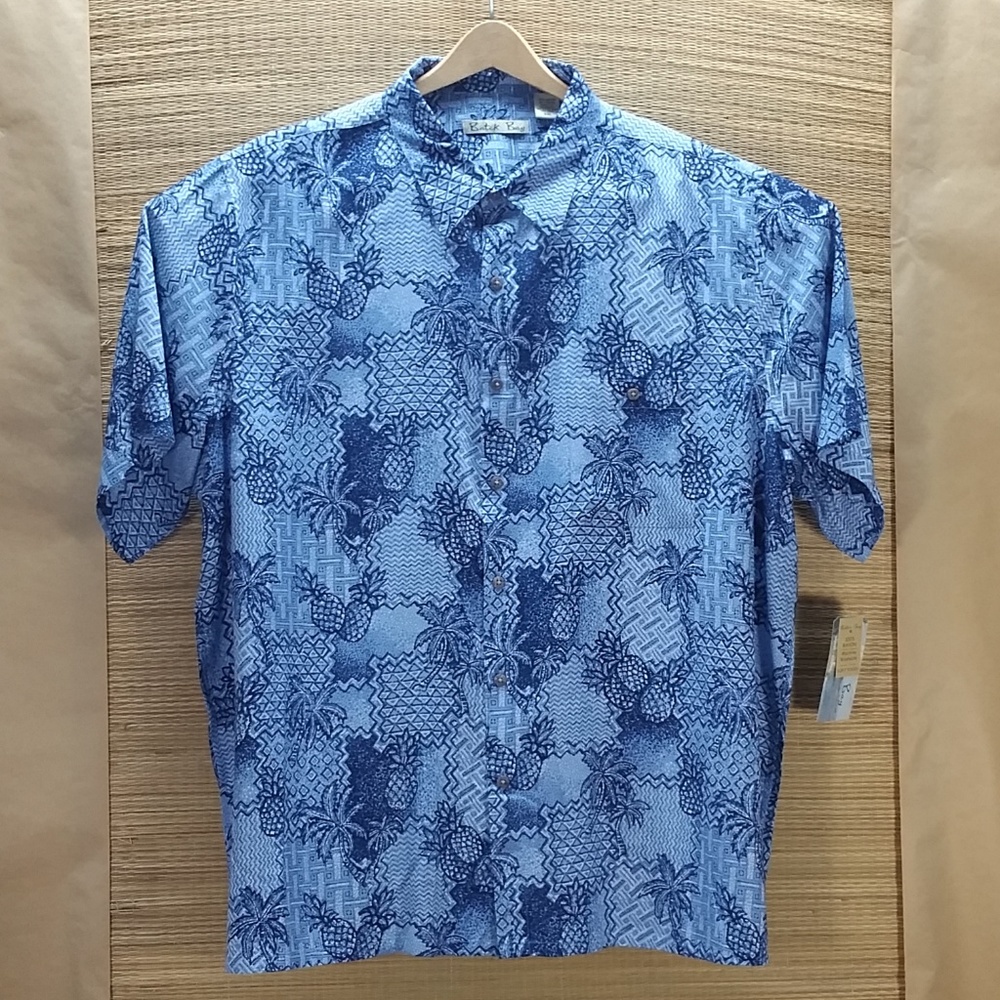 Batik Bay men's Blue shirt Aloha Palm/pineapple